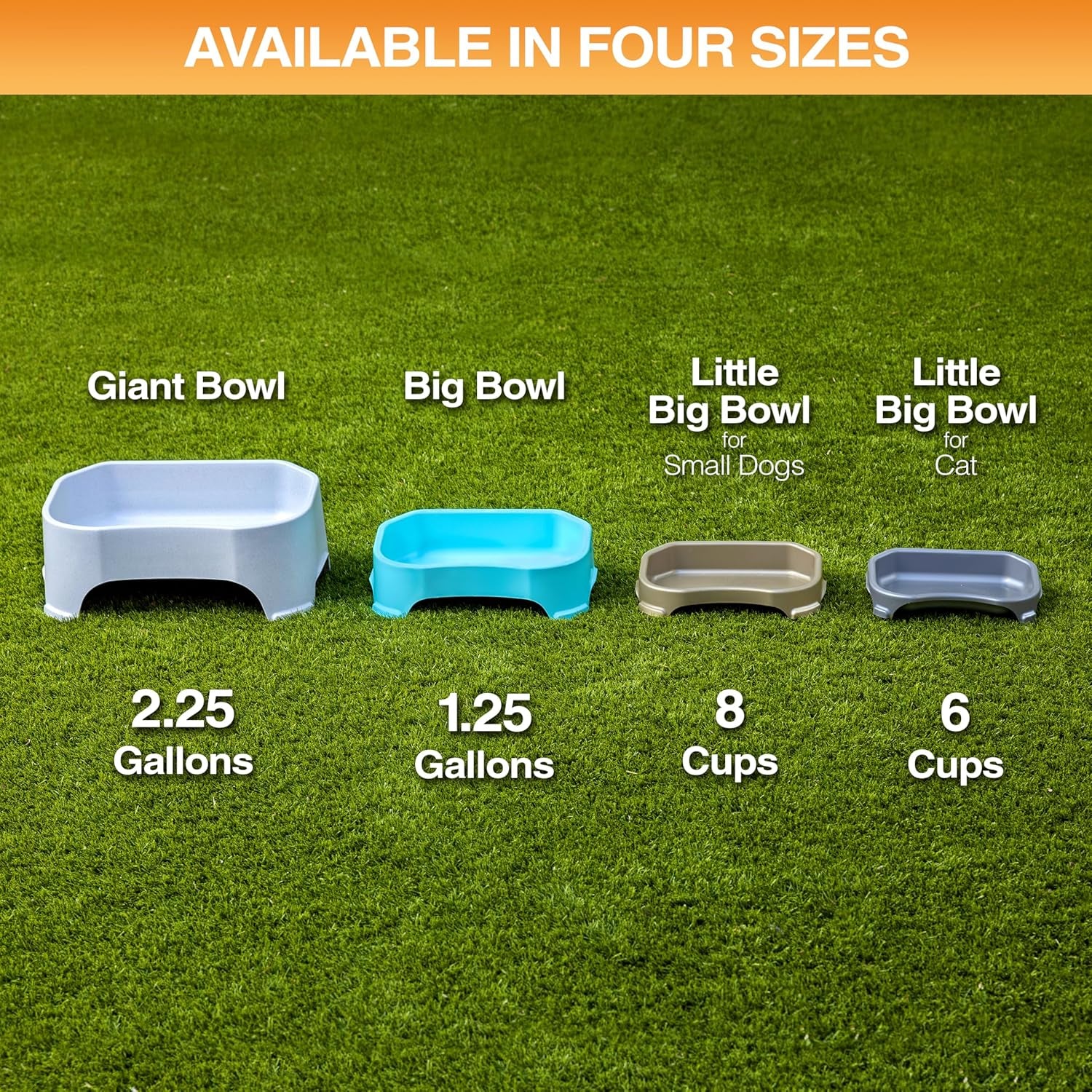 Extra Large Water Bowl for Dogs, Outdoor Dog Water Bowl (2.25 Gallon XL Capacity), Big Trough Style Food Dish for Indoors or Outside, No Spill Large Dog Bowls, Vanilla Bean