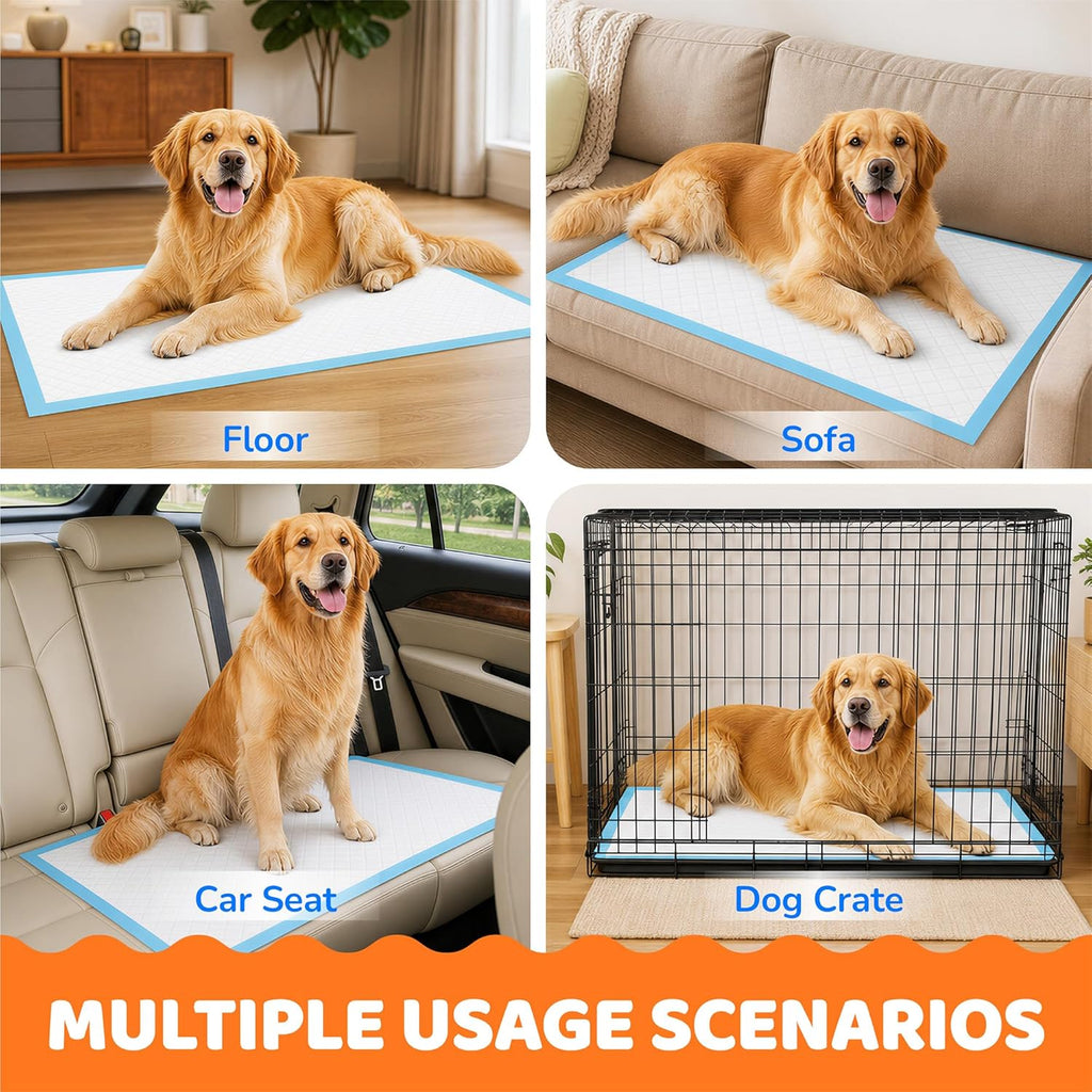 Puppy Pads 28"X34", Extra Large, Super Absorbent, 30 Count | Disposable Pee Pads for Dogs, Leak-Proof & Quick-Dry, Wee Wee Pads for Dogs, Potty Pads for Dogs, Dog Training Pads