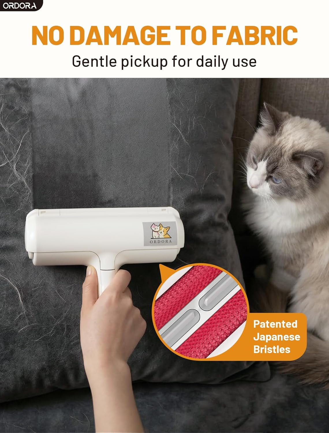 Pet Hair Remover Roller, Reusable Lint Roller for Dog and Cat Hair | Portable Pet Hair Roller with Large Fur Bin for Couches, Bedding, Car, Rugs & Furniture, No Refills or Batteries, Pet Homes