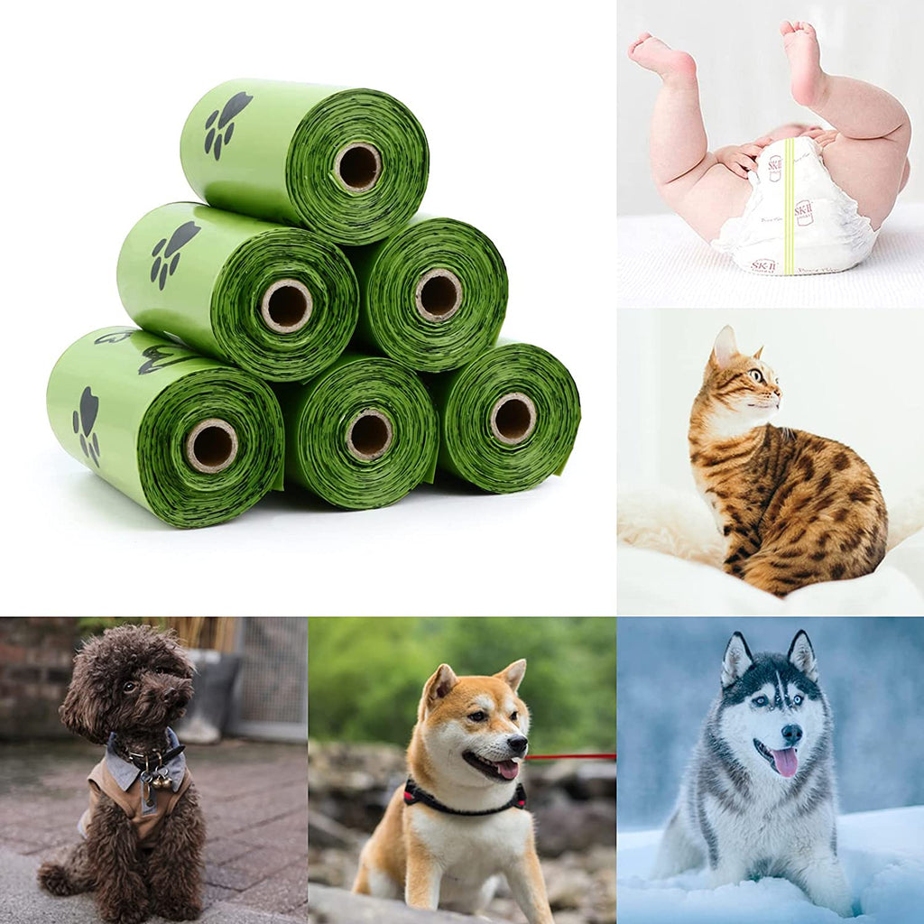 Dog Poop Bags Rolls with Dispenser Extra Thick Leak Proof 280Ct Scented | Strong Large 9X13 Inch Waste Refill Bags for Daily Dog Walks, Cat Litter Cleanup Outdoor Travel and Multi-Pet Households