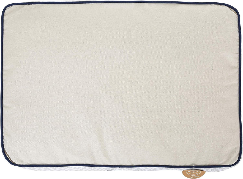 Now House by Jonathan Adler Grey Diamond Cushion Dog Bed, Medium Washable for Pets