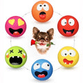 Latex Squeaky Dog Toy for Small Dogs, Soft Small Dog Squeaky Toys, Rubber Squeaky Dog Balls Flat 6Pcs