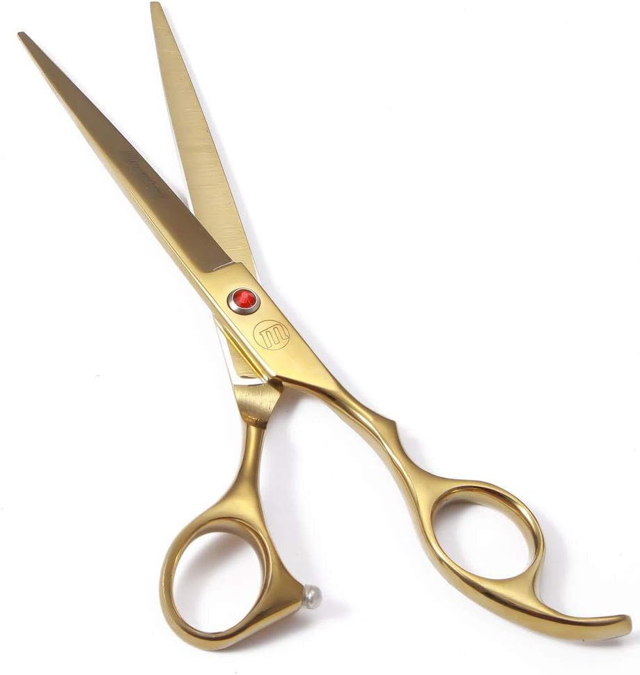 Professional Dog Grooming Scissors Set, 7 Inch/8 Inch Pet Grooming Scissors Chunkers Shears for Dog, Curved Dog Grooming Scissors, Thinning Shears for Dog with Grooming Comb | Pet Grooming Chunkers Shears for Dog, Curved Dog Grooming Scissors, Thinning Shears for Dog with Grooming Comb, Gold
