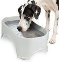 Extra Large Water Bowl for Dogs, Outdoor Dog Water Bowl (2.25 Gallon XL Capacity), Big Trough Style Food Dish for Indoors or Outside, No Spill Large Dog Bowls, Vanilla Bean