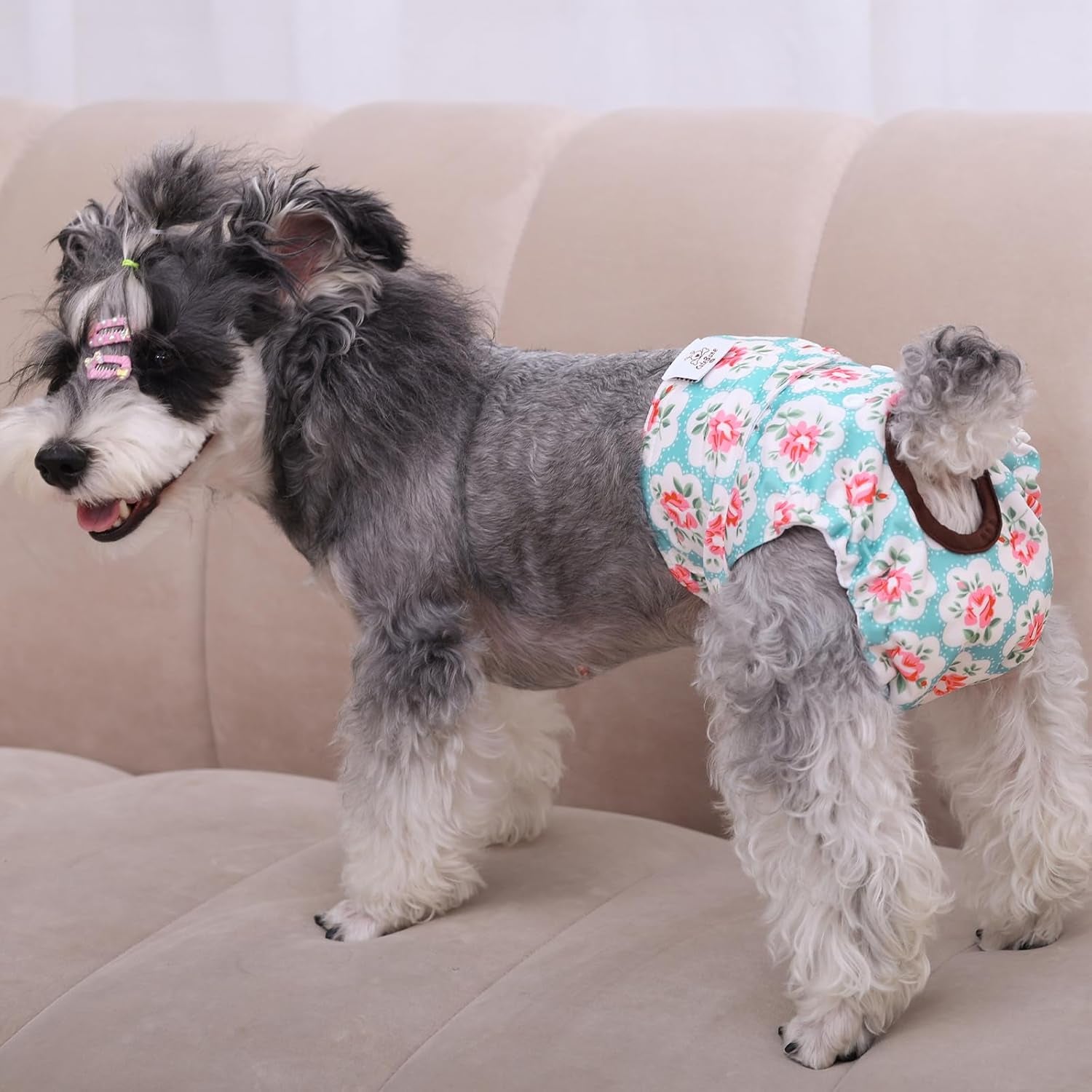 Dog Diapers Female Washable Small Medium Large 3 Pack Reusable Doggie Diapers Puppy Period Pants for Doggy Heat Cycle Peeing