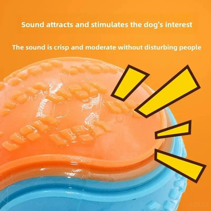 Dog Chew Ball Toy Drinding Teeth Bite-Resistant Silicone Ball Puppy Toy Squeaky Teeth Cleaning Training Dog Toy Supplies