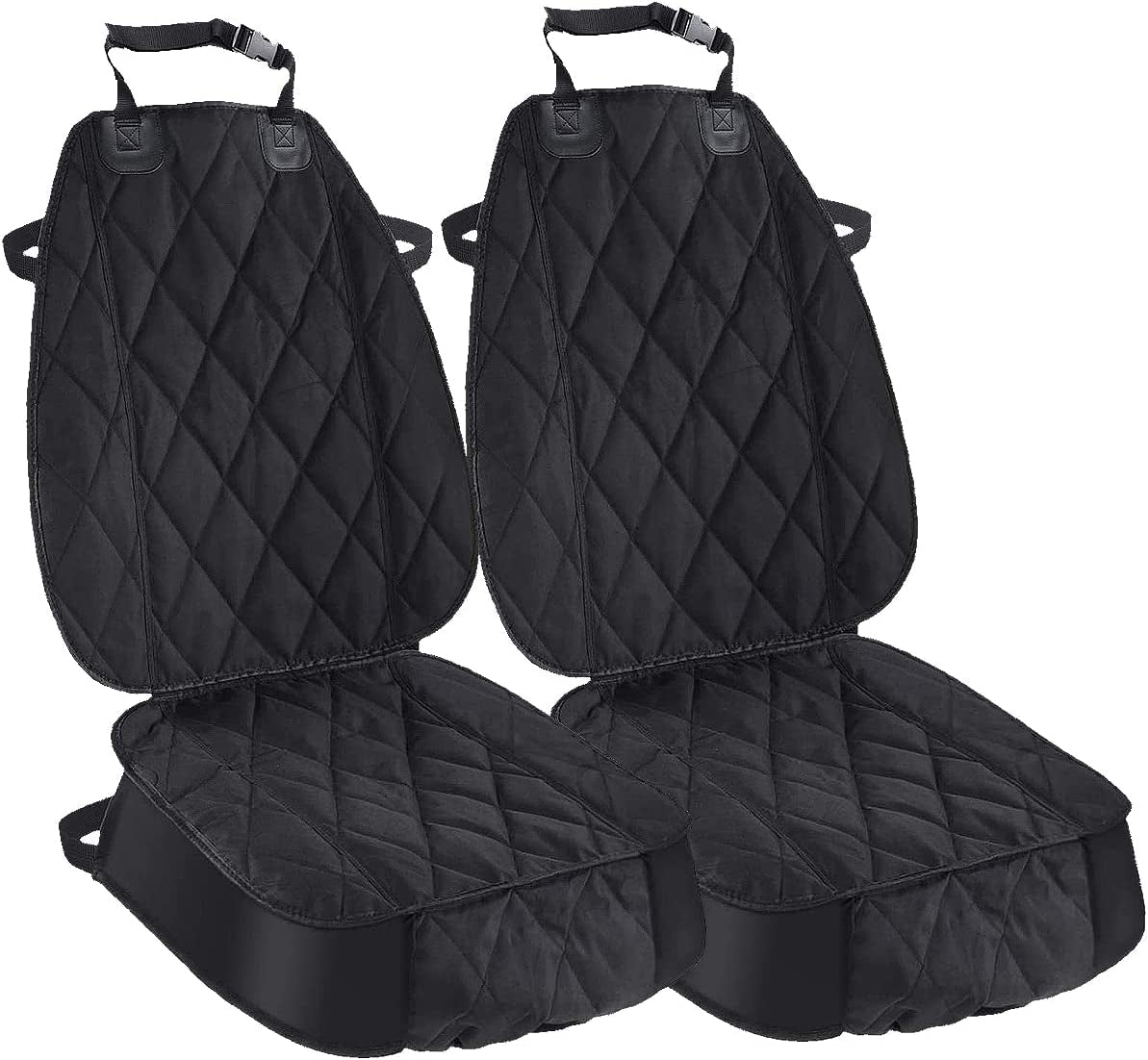 Dog Seat Cover Cars Trucks Suvs, Thick 600D Heavy Duty Pets Car Seat Cover, Waterproof & Wear-Resistant Durable Nonslip Backing & Hammock Convertible, Black, 2 Pack | Thick 600D Oxford, Heavy Duty, Waterproof & Wear-Resistant, Durable Nonslip Backing Pet Car Seat Cover