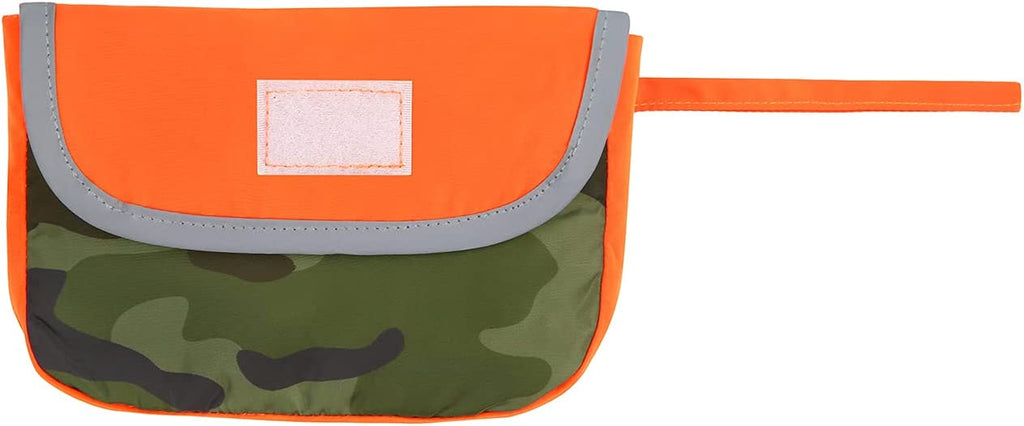 Reversible Hooded Dog Raincoat Slicker Poncho for Small Medium Large Dogs - Camo Orange - L - Polyester