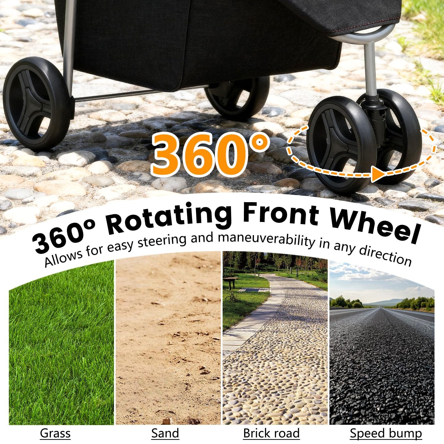 | 3-Wheel Pet Stroller | Dog and Cat Stroller | Breathable Mesh | Lightweight Travel Carrier | Waterproof & Foldable Design | Storage Basket | Black | for Daily Walks & Outdoor Use | Breathable Mesh | Lightweight, Waterproof Travel Carrier with Cup Holder & Storage Basket | for Daily Walks & Outdoor Use