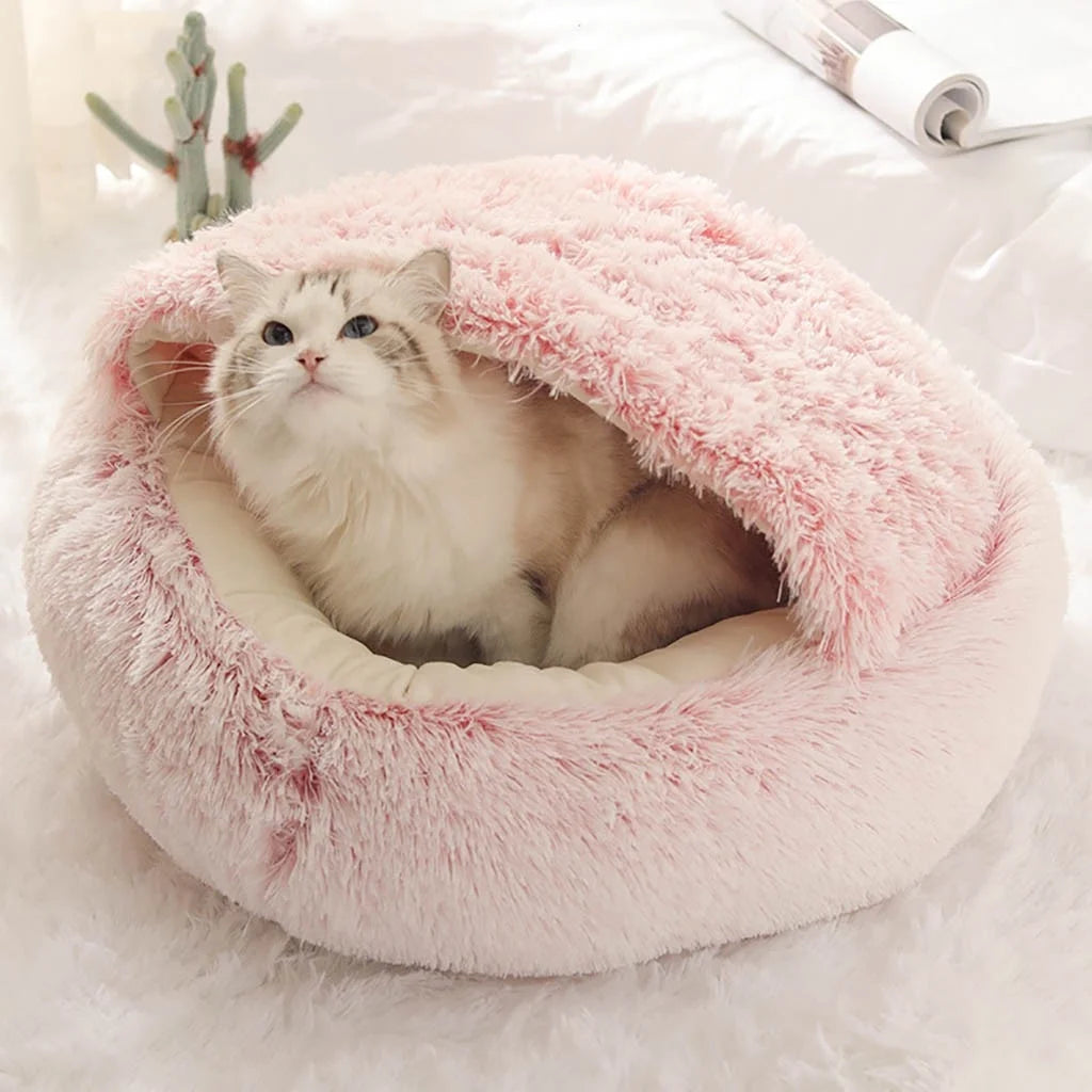 Cat Beds Cave Indoor for Large Cats/Puppys Clearance,Dog round Winter Warm Sleeping Bag Plush Soft Pet Bed Calming Bed