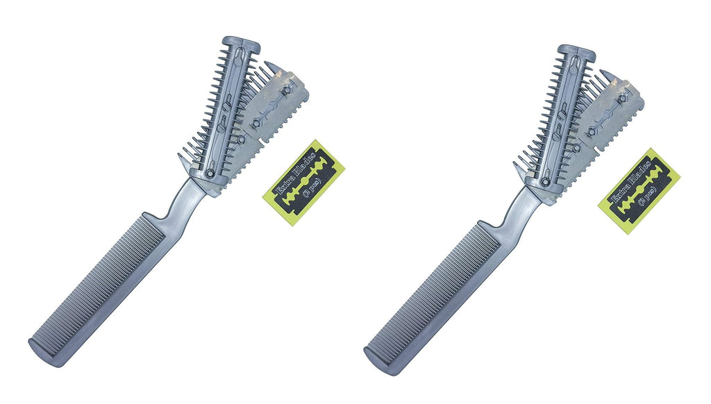 2 Pack Manual Pet Hair Trimmer with Extra Blades and Comb Grooming Dog Cat Razor