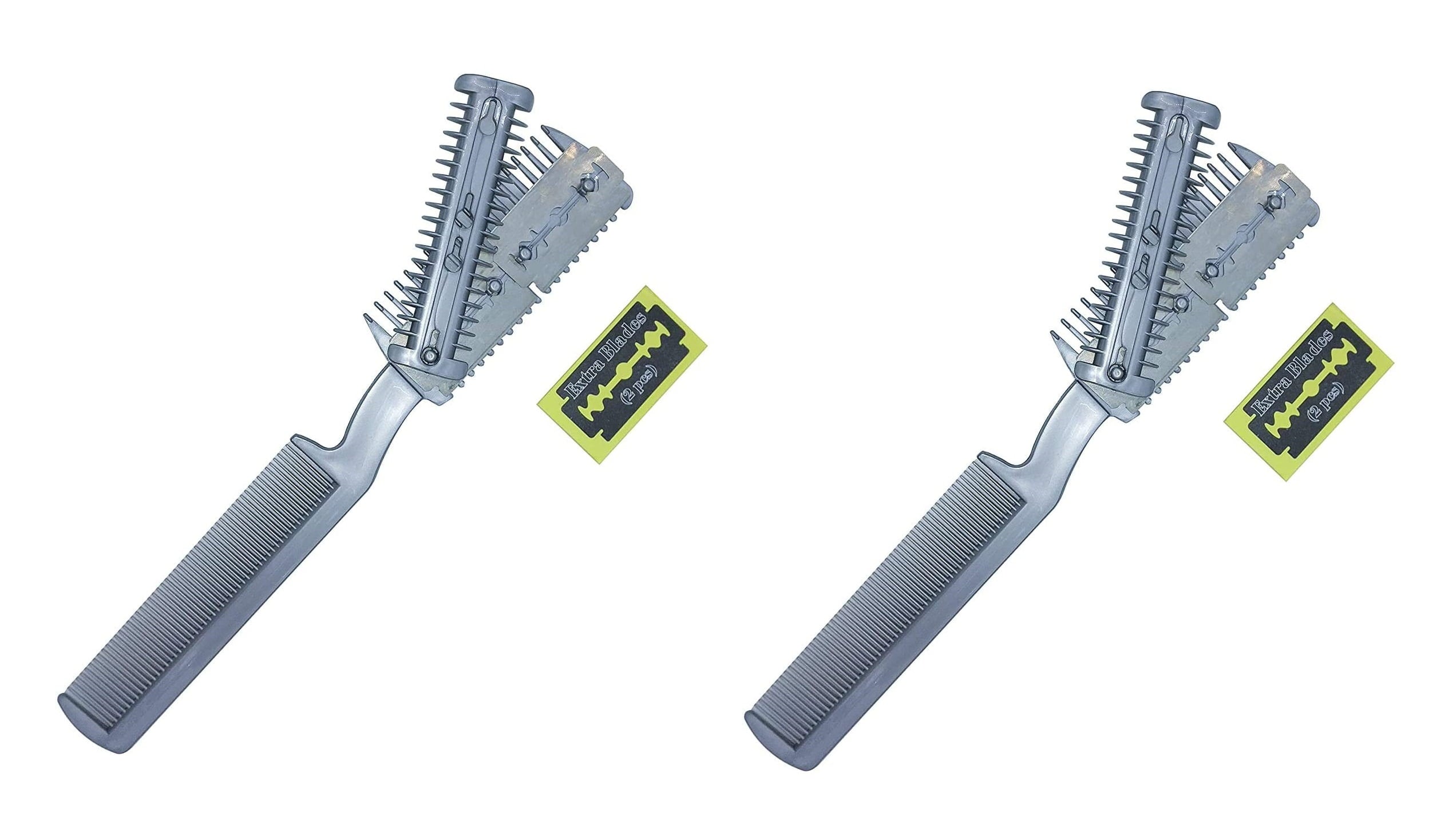 2 Pack Manual Pet Hair Trimmer with Extra Blades and Comb Grooming Dog Cat Razor
