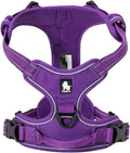 Adjustable No-Pull Dog Harness Reflective Vest, Purple, S | Front Clip, No-Choke, Soft Padded, Control Handle, anti Escape, Dog Car Harness, Walking and Training, Escape Proof, TLH5651