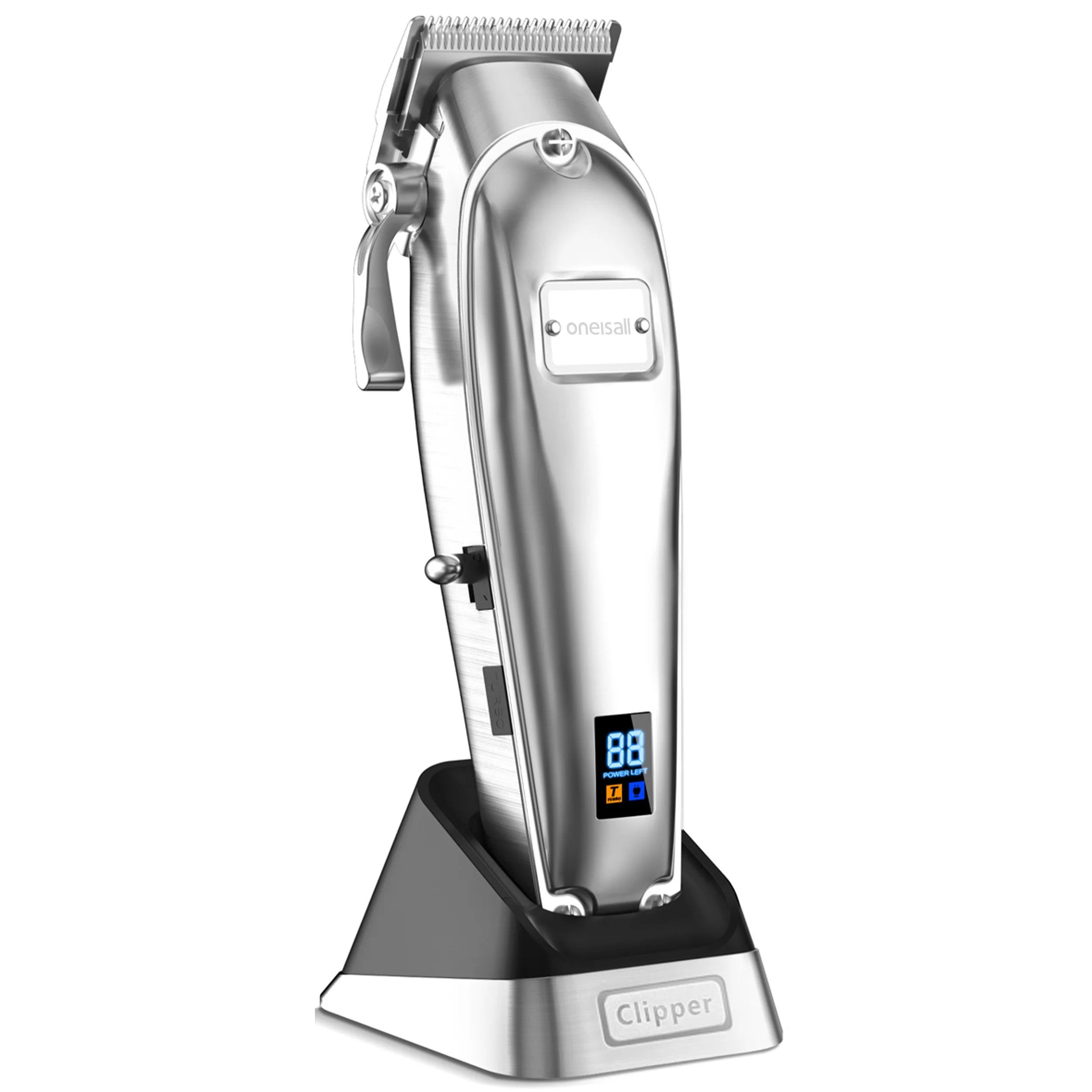 Professional Dog Grooming Clippers Kit, 2 Speed Heavy Duty Cordless Hair Shears Trimmers for Thick Heavy Coats,With Metal Blade for Dogs Cats Animals, All Metal Design Pet Clippers Electric