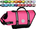 Dog Life Vest Rip Stop Dog Swim Vest, M, Pink | High Visibility Ripstop for Puppy Cat Doggy, Life Jacket with Handle & Leash Ring for Boating & Swimming