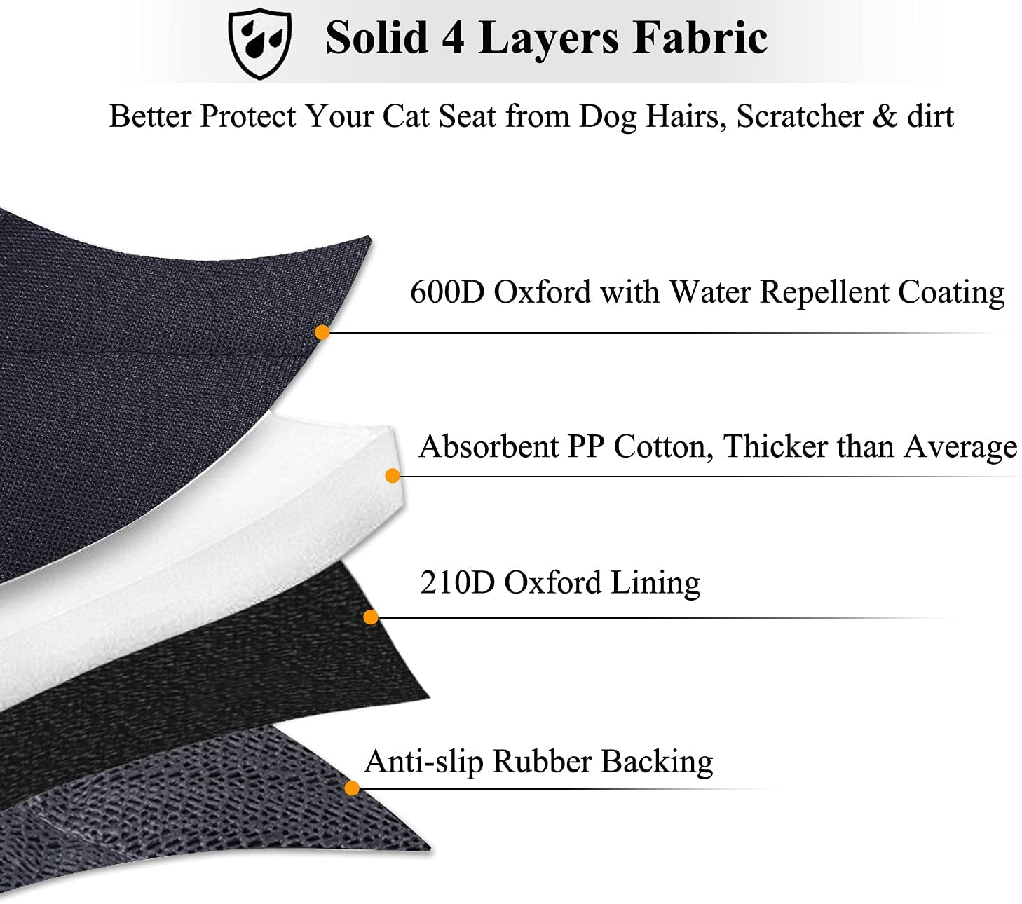 Dog Seat Covers, Dog Backseat Cover Pet Bench Protectors with Anti-Slip Backing, Back Seats Cover Rear Seat Covers Car Seat Cover for Dogs, Heather Khaki, 46" L * 52" W | Backseat Cover for Car Suv & Truck, Back Rear Backseat Bench Protector