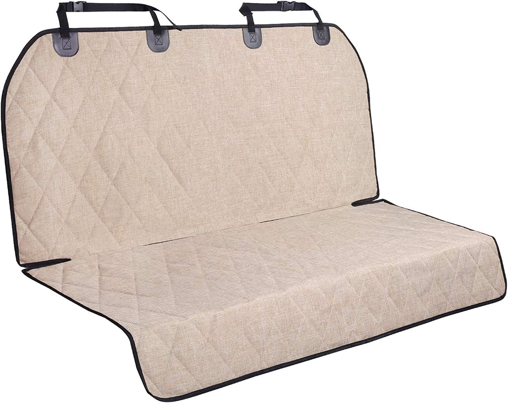 Dog Seat Covers, Dog Backseat Cover Pet Bench Protectors with Anti-Slip Backing, Back Seats Cover Rear Seat Covers Car Seat Cover for Dogs, Heather Khaki, 46" L * 52" W | Backseat Cover for Car Suv & Truck, Back Rear Backseat Bench Protector