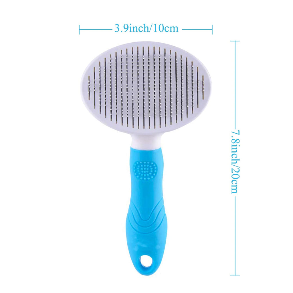 Self Cleaning Slicker Brush, Dog Cat Bunny Pet Grooming Shedding Brush - Easy to Remove Loose Undercoat, Pet Massaging Tool Suitable for Pets with Long or Short Hair