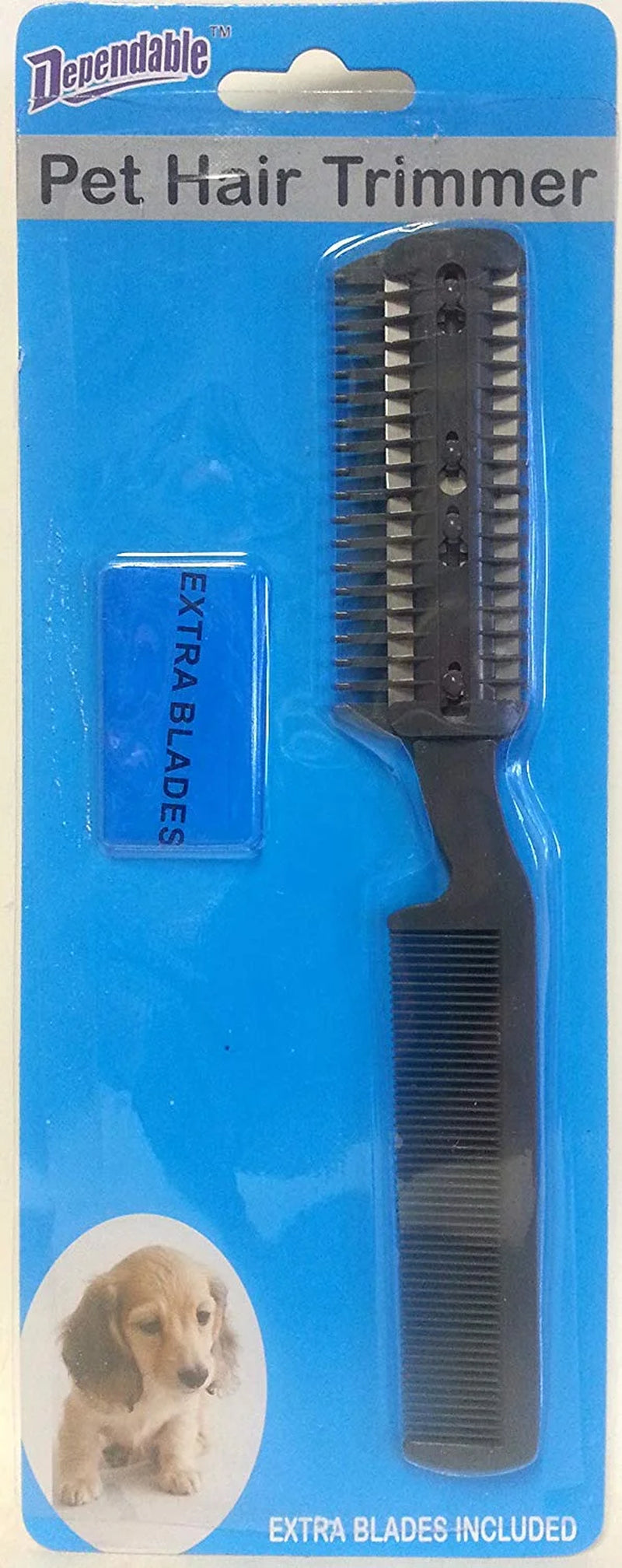 2 Pack Manual Pet Hair Trimmer with Extra Blades and Comb Grooming Dog Cat Razor