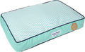 Jonathan Adler Now House for Pets Teal Chevron Cushion Dog Bed, Medium, 30.0"L X 20.0"W X 5.0"Th, Cotton/Poly Blend, Removable Cover, Machine Washable