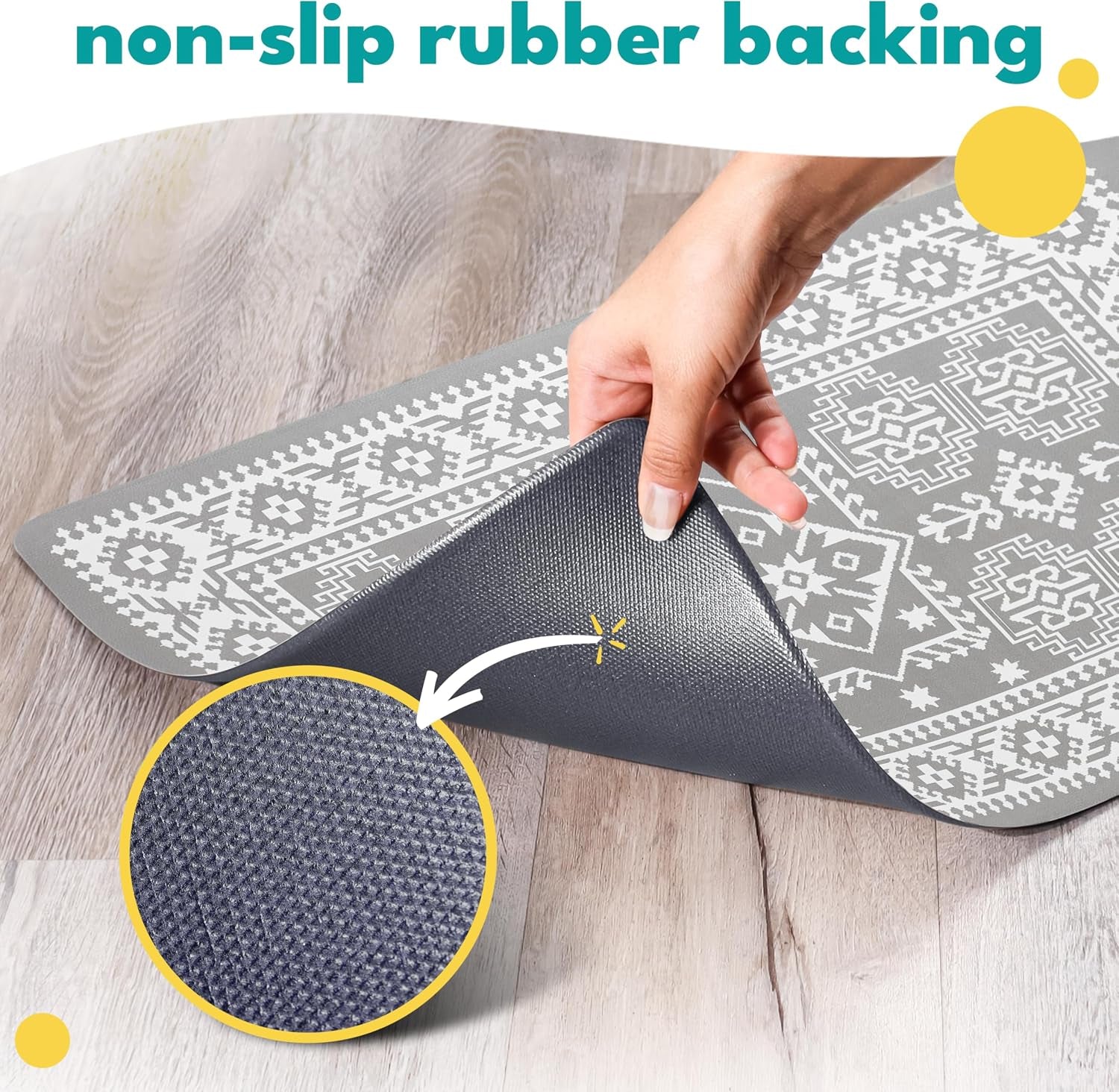Large Dog Mat for Food and Water, Cat Feeding Mat | Large Waterproof Dog Bowl Mat | Non-Slip Pet Food Mat for Floors | Pet Mats for Food and Water | Easy to Clean