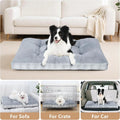Washable L Dog Bed for Large Dogs with Anti-Slip Bottom, Premium Foam Pet Pad for Crate for Large Medium Small Sized Puppies(Grey)