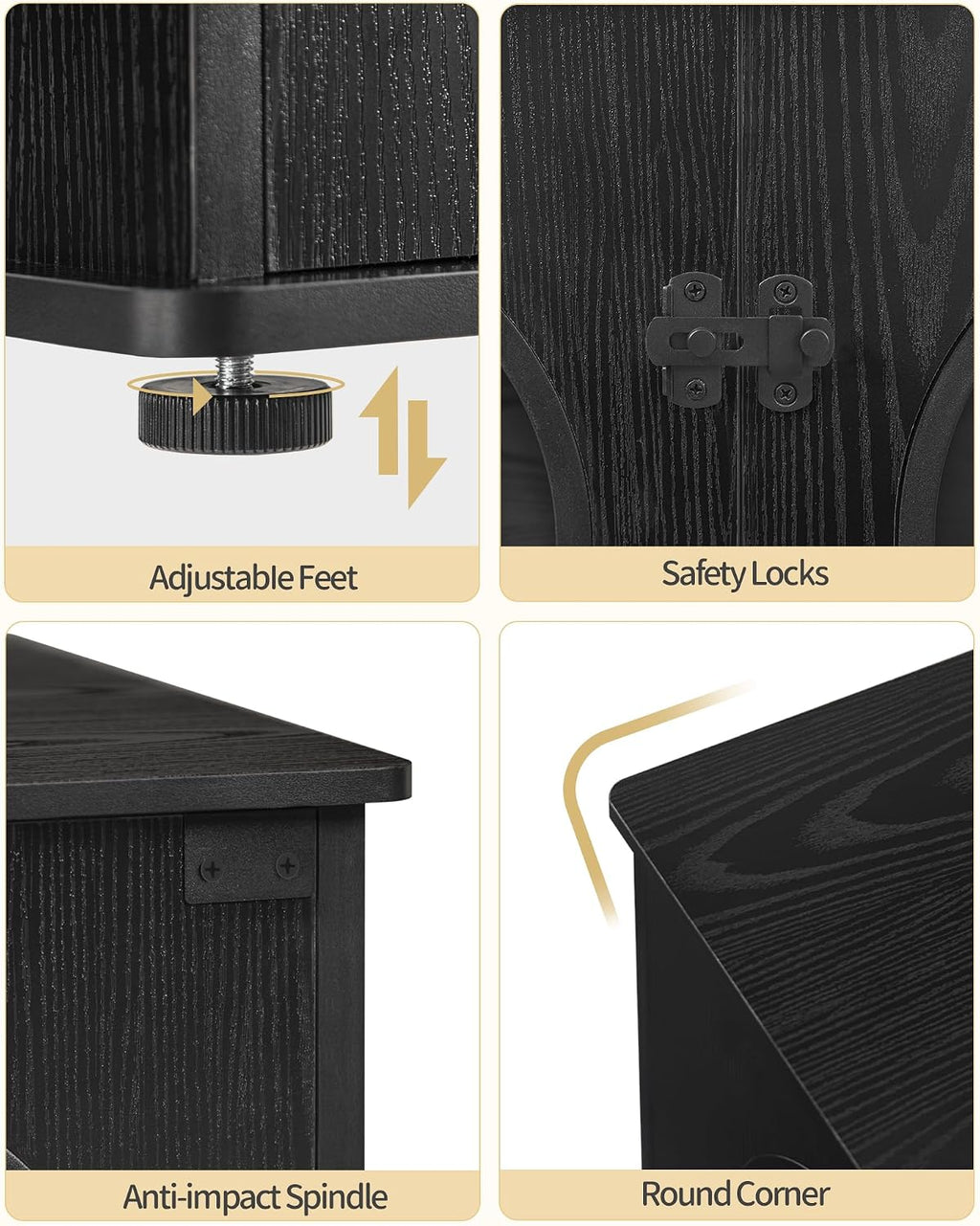 70.9" Double Dog Crate Furniture, Dog Kennel Indoor with Cushion | Heavy Duty Dog Crate Furniture for 2 Dogs,Dog Cage End Table TV Stand with Divider for Med-Large Dogs,Black DFC81904B