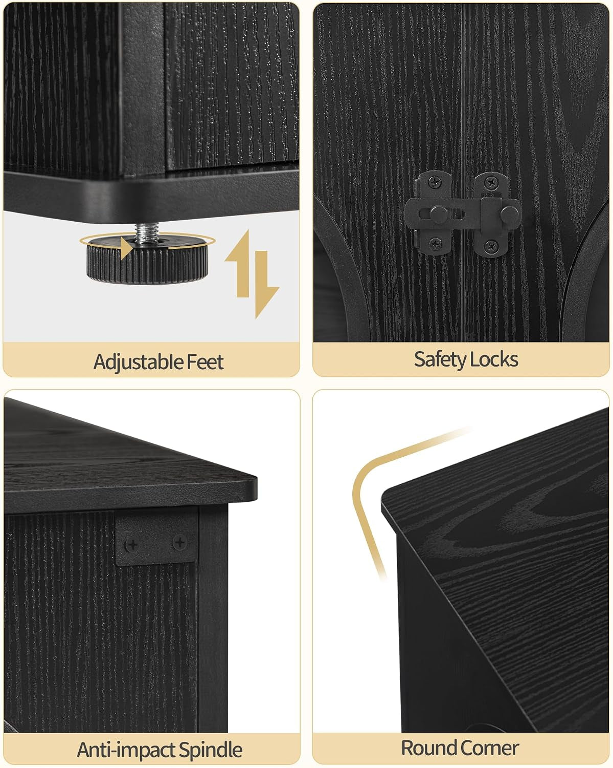 70.9" Double Dog Crate Furniture, Dog Kennel Indoor with Cushion | Heavy Duty Dog Crate Furniture for 2 Dogs,Dog Cage End Table TV Stand with Divider for Med-Large Dogs,Black DFC81904B