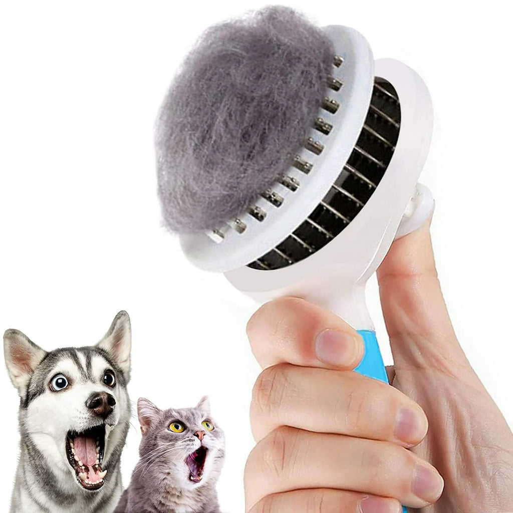 Self Cleaning Slicker Brush, Dog Cat Bunny Pet Grooming Shedding Brush - Easy to Remove Loose Undercoat, Pet Massaging Tool Suitable for Pets with Long or Short Hair